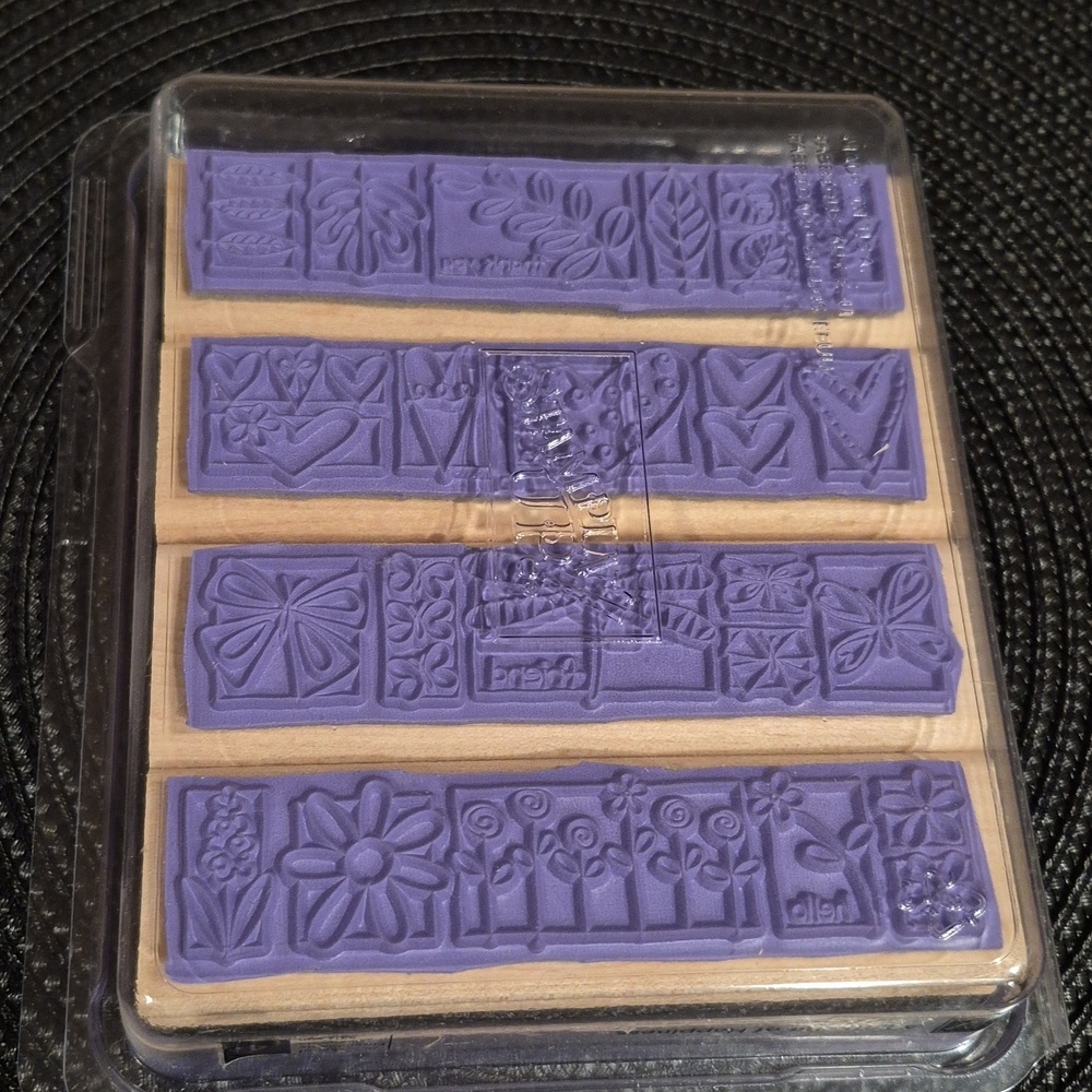STAMPIN' UP! Retired 2008 'A Little Bit Of Happiness' Stamp Set, Set of 4 Stamps - Picture 4 of 7